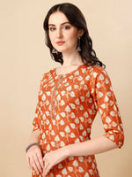 Thumbnail for Printed Kurta With Pant And Dupatta Set, Multicolor - Hiral Fashion - Distacart
