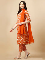Thumbnail for Printed Kurta With Pant And Dupatta Set, Multicolor - Hiral Fashion - Distacart