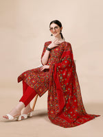 Thumbnail for Cotton Printed Kurta With Pant & Dupatta Set, Multicolor - Hiral Fashion - Distacart