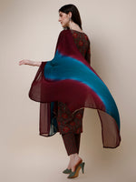 Thumbnail for Printed Kurta With Pant & Dupatta Set, Multicolor - Hiral Fashion - Distacart