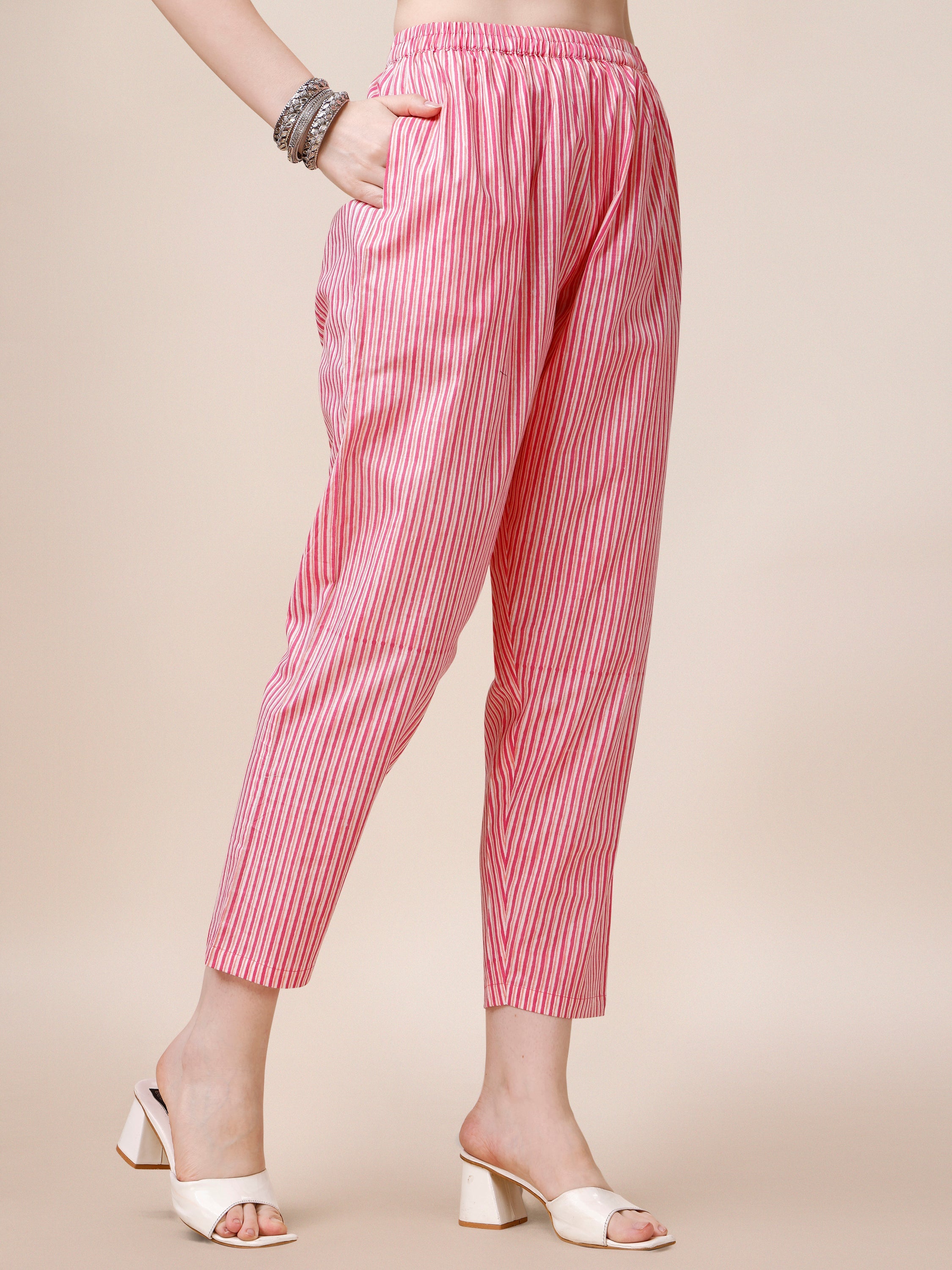 Printed A-Line Kurta With Pant And Dupatta Set, Multicolor - Hiral Fashion - Distacart