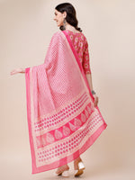 Thumbnail for Printed A-Line Kurta With Pant And Dupatta Set, Multicolor - Hiral Fashion - Distacart