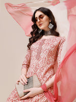 Thumbnail for Printed Kurta With Pant And Dupatta Set, Multicolor - Hiral Fashion - Distacart