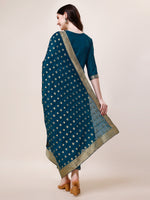 Thumbnail for Pure Maslin Jacquard Kurta With Pant And Dupatta Set, Multicolor - Hiral Fashion - Distacart