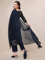 Thumbnail for Alia Cut Printed & Embroidered Kurta With Pant & Dupatta Set, Multicolor - Hiral Fashion - Distacart