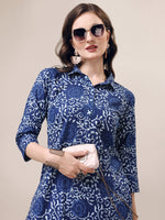 Thumbnail for Printed Collar Kurta With Pant Co-Ordset, Multicolor - Hiral Fashion - Distacart