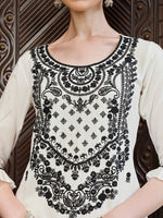 Thumbnail for Embroidered Kurta With Pant And Dupatta Set, Multicolor - Hiral Fashion - Distacart