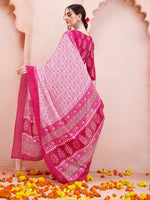 Thumbnail for Angarakha Style Anarkali Printed Kurta With Pant And Dupatta Set, Multicolor - Hiral Fashion - Distacart