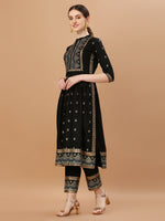Thumbnail for Nyra Cut Foil Printed & Hand Embroidered Kurta With Pant & Dupatta, Multicolor - Hiral Fashion - Distacart