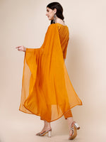 Thumbnail for Embroidered Cotton Kurta With Pant And Dupatta Set, Multicolor - Hiral Fashion - Distacart