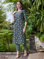 Thumbnail for Floral Printed Kurta With Pant & Dupatta Set, Multicolor - Hiral Fashion - Distacart