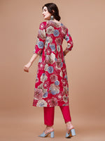 Thumbnail for Alia Cut Floral Printed & Embroidered Rayon Kurta With Pant & Dupatta, Multicolor - Hiral Fashion - Distacart