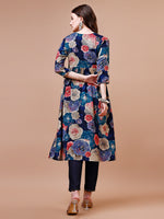 Thumbnail for Alia Cut Floral Printed & Embroidered Rayon Kurta With Pant & Dupatta, Multicolor - Hiral Fashion - Distacart