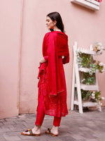 Thumbnail for Alia Cut Hand Embroidered & Floral Printed Kurta With Pant & Dupatta Premium, Multicolor - Hiral Fashion - Distacart