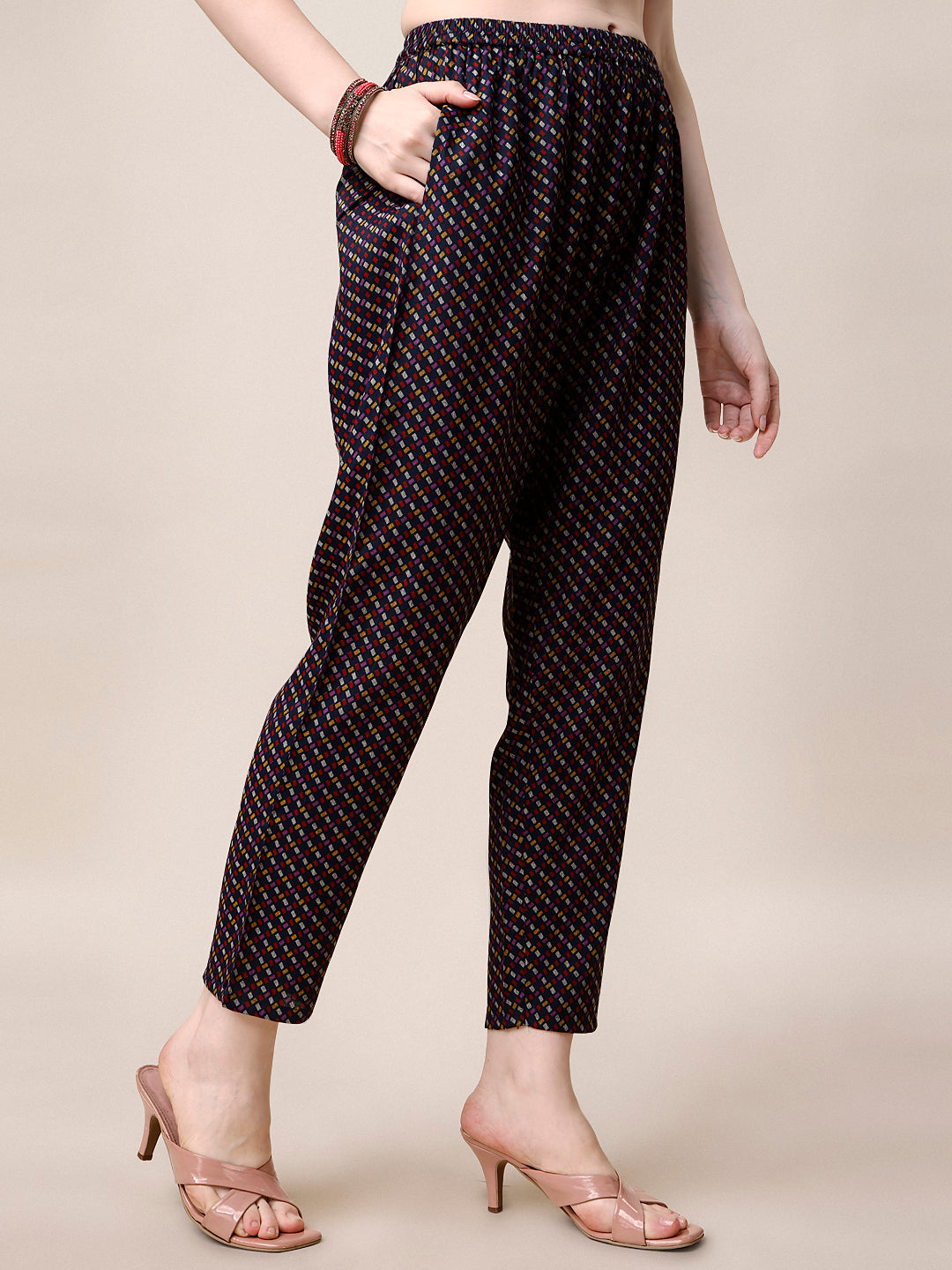 Printed Kurta With Pant & Dupatta Set, Multicolor - Hiral Fashion - Distacart
