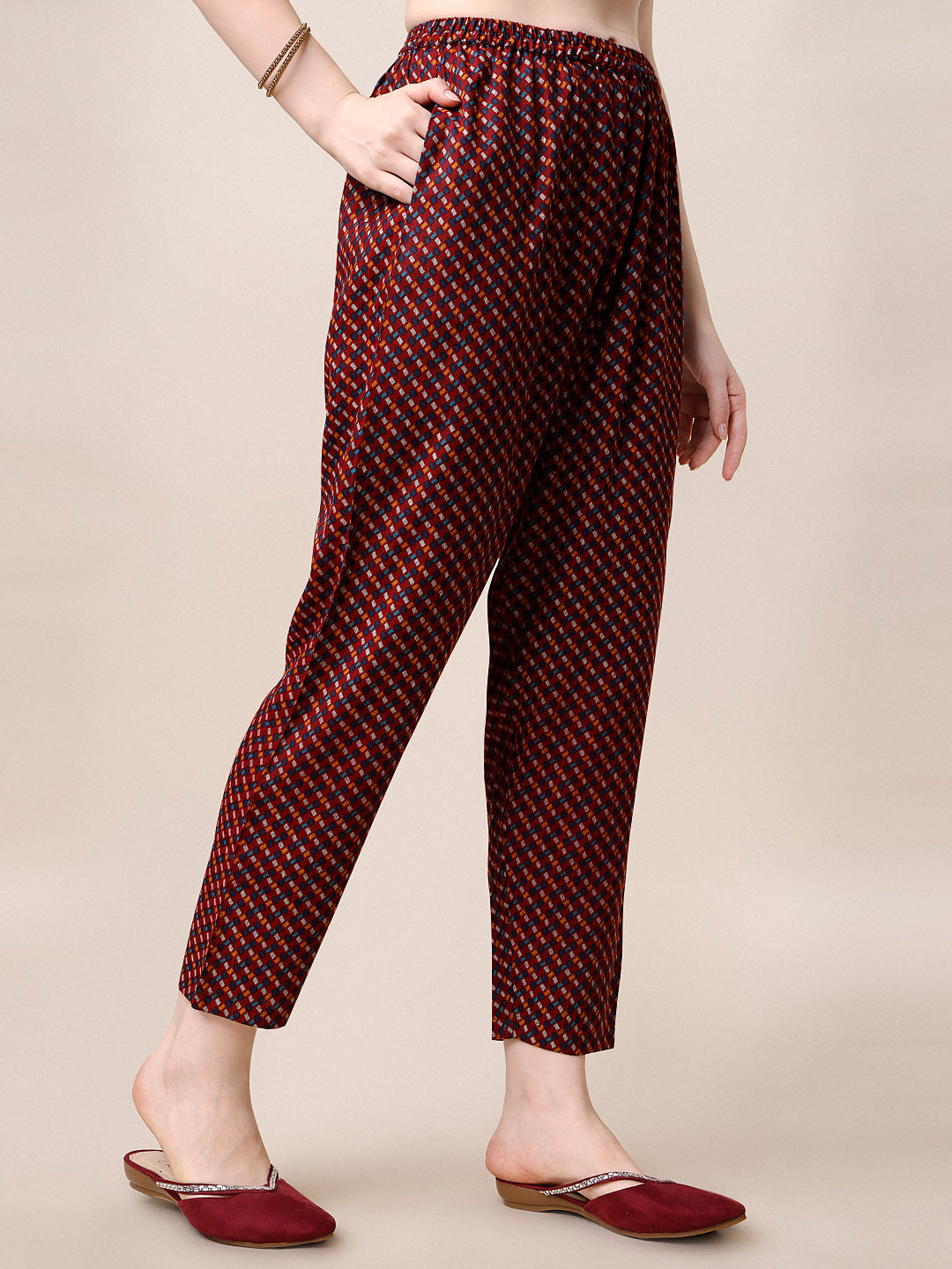 Printed Kurta With Pant & Dupatta Set, Multicolor - Hiral Fashion - Distacart