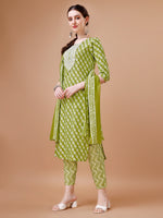 Thumbnail for Embroidered & Floral Printed Kurta With Pant & Dupatta, Multicolor - Hiral Fashion - Distacart