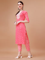Thumbnail for Embroidered & Floral Printed Kurta With Pant & Dupatta, Multicolor - Hiral Fashion - Distacart