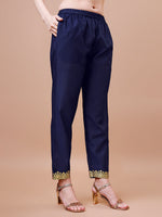 Thumbnail for Pure Banarasi Chanderi Jacquard Kurta With Pant & Dupatta Set, Multicolor - Hiral Fashion - Distacart
