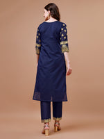 Thumbnail for Pure Banarasi Chanderi Jacquard Kurta With Pant & Dupatta Set, Multicolor - Hiral Fashion - Distacart