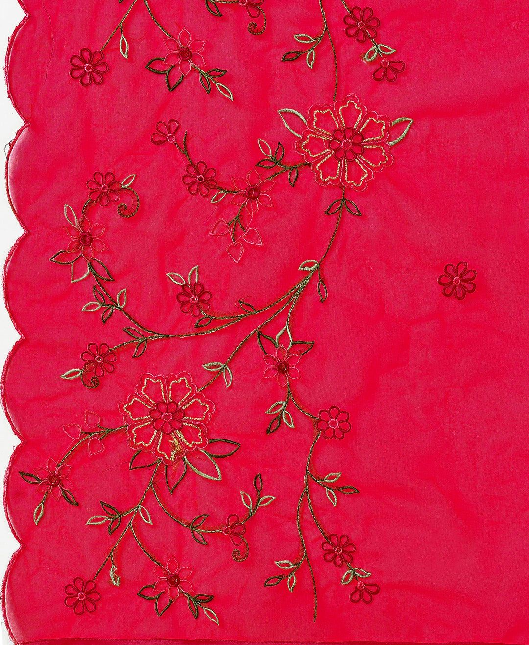Alia Cut Embroidered Kurta With Pant & Organza Embroidered Dupatta Premium, Multicolor - Hiral Fashion - Distacart