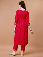 Thumbnail for Alia Cut Embroidered Kurta With Pant & Organza Embroidered Dupatta Premium, Multicolor - Hiral Fashion - Distacart
