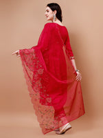 Thumbnail for Alia Cut Embroidered Kurta With Pant & Organza Embroidered Dupatta Premium, Multicolor - Hiral Fashion - Distacart