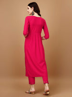 Thumbnail for Nyra Cut Embroidered Kurta With Pant & Organza Embroidered Dupatta Luxury, Multicolor - Hiral Fashion - Distacart