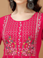 Thumbnail for Nyra Cut Embroidered Kurta With Pant & Organza Embroidered Dupatta Luxury, Multicolor - Hiral Fashion - Distacart