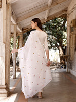 Thumbnail for Nyra Cut Floral Front Embroidered Kurta With Pant & Organza Embroidered Dupatta Premium, Multicolor - Hiral Fashion - Distacart