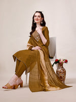 Thumbnail for Hand Embroidered Kurta With Pant & Dupatta, Multicolor - Hiral Fashion - Distacart