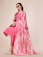 Thumbnail for Hand Embroidered & Embroidered Kurta With Pant & 2 Toned Dyed Dupatta, Multicolor - Hiral Fashion - Distacart