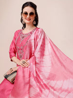 Thumbnail for Hand Embroidered & Embroidered Kurta With Pant & 2 Toned Dyed Dupatta, Multicolor - Hiral Fashion - Distacart