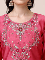 Thumbnail for Hand Embroidered & Embroidered Kurta With Pant & 2 Toned Dyed Dupatta, Multicolor - Hiral Fashion - Distacart