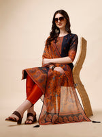 Thumbnail for Ethnic Motif Printed & Embroidered Kurta With Pant & Dupatta Set, Multicolor - Hiral Fashion - Distacart
