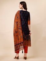 Thumbnail for Ethnic Motif Printed & Embroidered Kurta With Pant & Dupatta Set, Multicolor - Hiral Fashion - Distacart