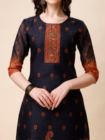 Thumbnail for Ethnic Motif Printed & Embroidered Kurta With Pant & Dupatta Set, Multicolor - Hiral Fashion - Distacart