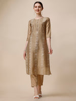Thumbnail for Embroidered & Printed Kurta With Pant And Dupatta Set, Multicolor - Hiral Fashion - Distacart