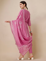 Thumbnail for Embroidered & Printed Kurta With Pant And Dupatta Set, Multicolor - Hiral Fashion - Distacart