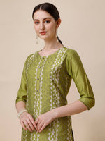 Thumbnail for Printed & Embroidered Kurta With Pant & Printed Dupatta Set, Multicolor - Hiral Fashion - Distacart