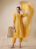 Thumbnail for Printed & Embroidered Kurta With Pant & Dupatta Set, Multicolor - Hiral Fashion - Distacart