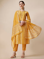 Thumbnail for Printed & Embroidered Kurta With Pant & Dupatta Set, Multicolor - Hiral Fashion - Distacart