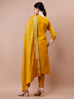 Thumbnail for Hand Embroidered And Embellished Kurta With Pant And Dupatta Set, Multicolor - Hiral Fashion - Distacart