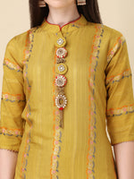 Thumbnail for Embellished Buttoned Kurta With Pant And Dupatta Set, Multicolor - Hiral Fashion - Distacart