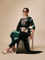 Thumbnail for Lehariya Printed And Embroidered Kurta With Pant And Dupatta Set, Multicolor - Hiral Fashion - Distacart