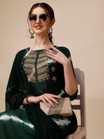 Thumbnail for Lehariya Printed And Embroidered Kurta With Pant And Dupatta Set, Multicolor - Hiral Fashion - Distacart