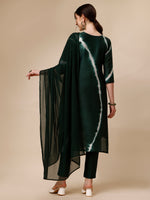 Thumbnail for Lehariya Printed And Embroidered Kurta With Pant And Dupatta Set, Multicolor - Hiral Fashion - Distacart