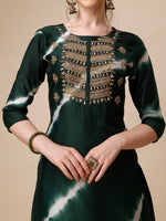 Thumbnail for Lehariya Printed And Embroidered Kurta With Pant And Dupatta Set, Multicolor - Hiral Fashion - Distacart