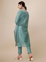 Thumbnail for Hand Embroidered Kurta With Pant & Dupatta Set, Multicolor - Hiral Fashion - Distacart