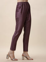 Thumbnail for Embroidered Lavender Kurta With Pant And Dupatta Set, Multicolor - Hiral Fashion - Distacart